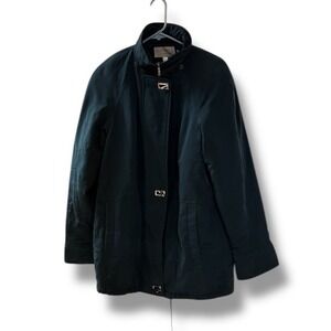 Croft & Barrow - Women's Dk Green Quilted Coat - Toggle Zip‎ - Size M. No Hood